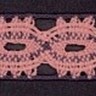 IEMESA 1826/R5 Мерсеризованное хлопковое кружево, ширина 21 мм, цвет розовый с серым