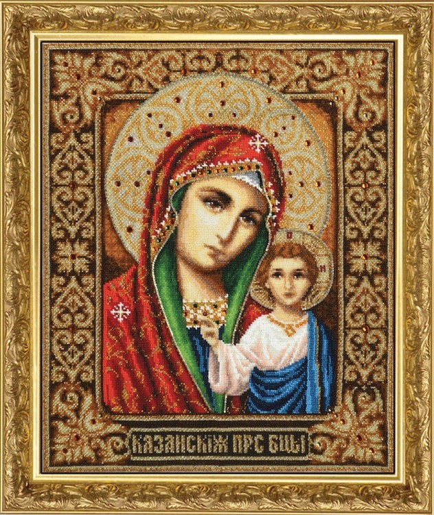 Набор для вышивания Золотые Ручки И-005 Казанская икона Божией Матери