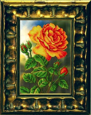Вышиваем бисером В-110 Цветущая роза
