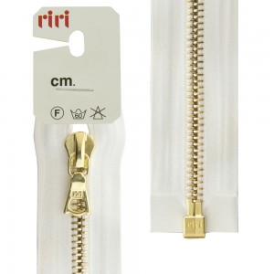 Riri 3503219/60/2101 Молния металлическая, разъемная, на атласной тесьме, 6 мм, 60 см, белый