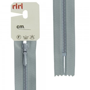 Riri 4301110/20/2119 Молния металлическая, неразъемная, крашеная, 3 мм, 20 см, серо-голубой светлый