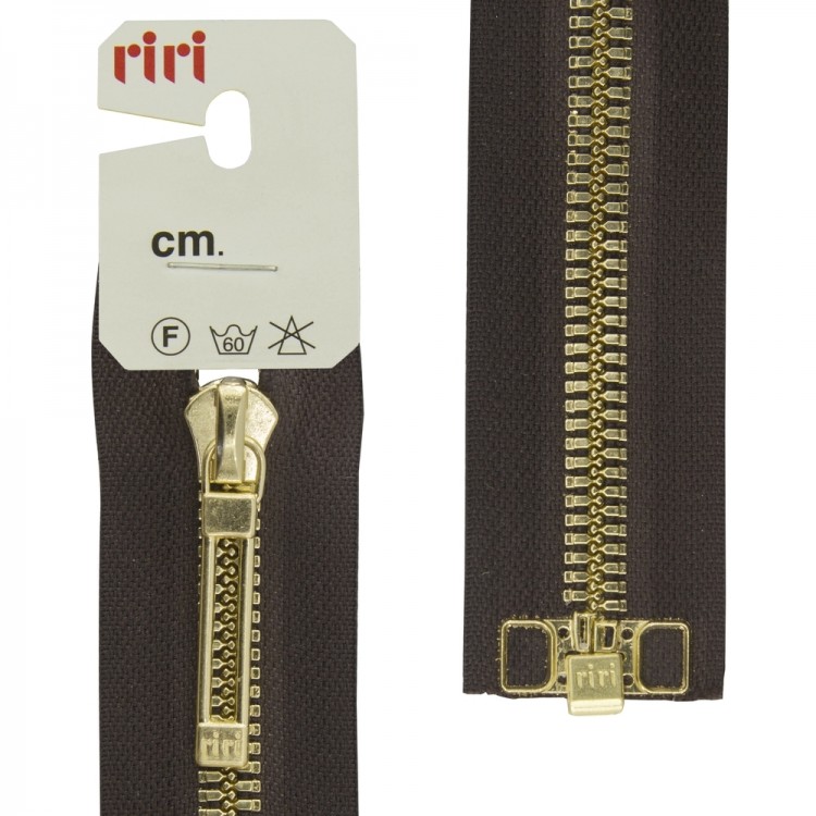 Riri 8653520/70/2226 Молния металлическая, разъемная, 6 мм, 70 см, темный шоколад