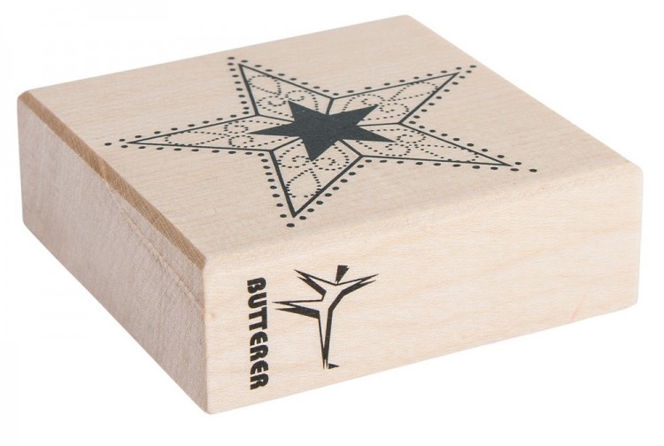 Rayher 28759000 Штамп на деревянной основе "Звезда"
