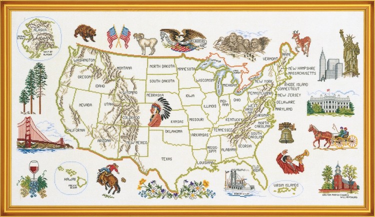 Набор для вышивания Eva Rosenstand 12-606 Amerika (Америка)