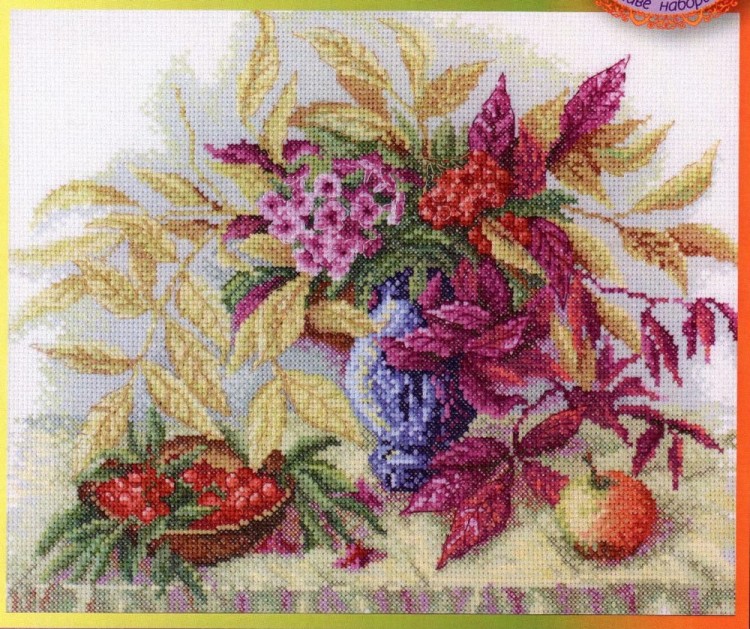 Набор для вышивания Марья Искусница 04.005.10 Осенние листья и веточка флокса