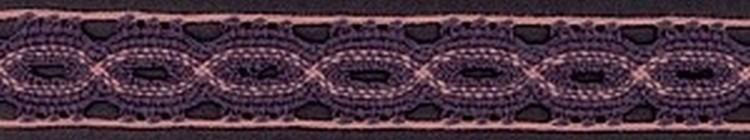 IEMESA 1826/R6 Мерсеризованное хлопковое кружево, ширина 21 мм, цвет розовый с серым