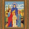 Мир багета 33БК 1417-016_ПЛ Рама для иконы "Вера, Надежда, Любовь" Радуга бисера (Кроше)
