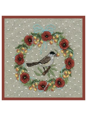 Le Bonheur des Dames 2693 June wreath black-headed warbler (Июньский венок Черноголовая пеночка)