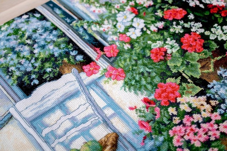 Набор для вышивания Luca-S BU4017 Терраса с цветами