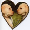 HKM 32751/1SB Термоаппликация "I love dogs"