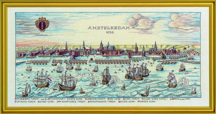 Набор для вышивания Eva Rosenstand 12-318 Порт Амстердам 1650