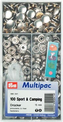 Prym 390241 Кнопки Спорт и Кемпинг для тяжелых тканей