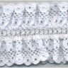 Matsa 074057/0 Кружево-рюш на резинке, ширина 40 мм, цвет белый