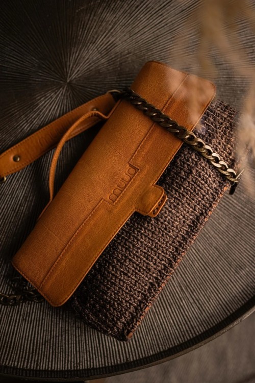 Muud QB-4458/Whisky Крышка для сумки с ручкой и пришивной кнопкой "Callie"