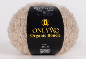 OnlyWe MBU03 Organic boucle Бежевая пряжа буклированная (2 шт)