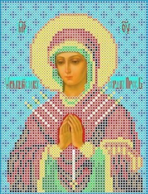 Каролинка ТКБИ 4018 Богородица Умягчение злых сердец - канва с рисунком