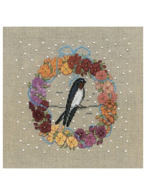 Le Bonheur des Dames 2695 August wreath - Swallow (Августовский венок Ласточка)