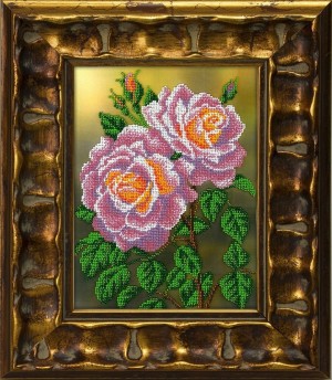 Вышиваем бисером В-112 Розовые розы