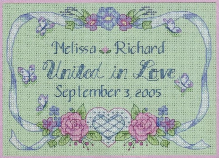 Набор для вышивания Dimensions 06963 Ribbon of Love Wedding Record (made in USA)