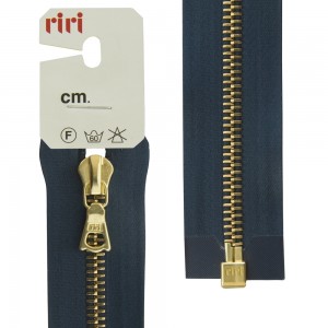 Riri 3503219/60/2131 Молния металлическая, разъемная, на атласной тесьме, 6 мм, 60 см, синий темный