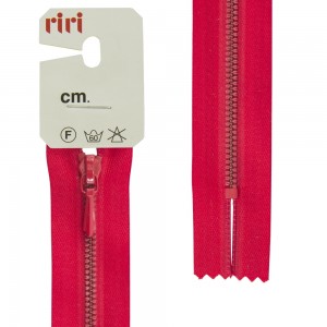 Riri 4301110/20/2407 Молния металлическая, неразъемная, крашеная, 3 мм, 20 см, красный