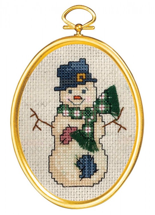Набор для вышивания Janlynn 021-1798 Снеговик в цилиндре