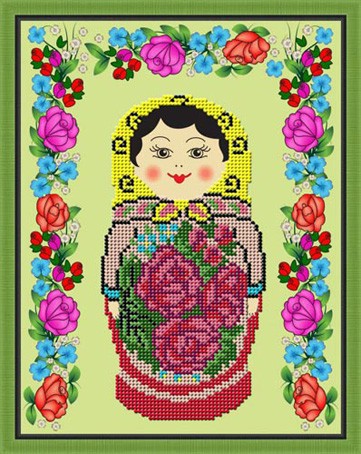 Набор для вышивания Galla Collection Л307 Семёновская матрёшка
