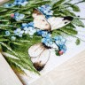 Набор для вышивания LetiStitch 939 Butterflies and bluebird flowers (Бабочки и синие цветы)