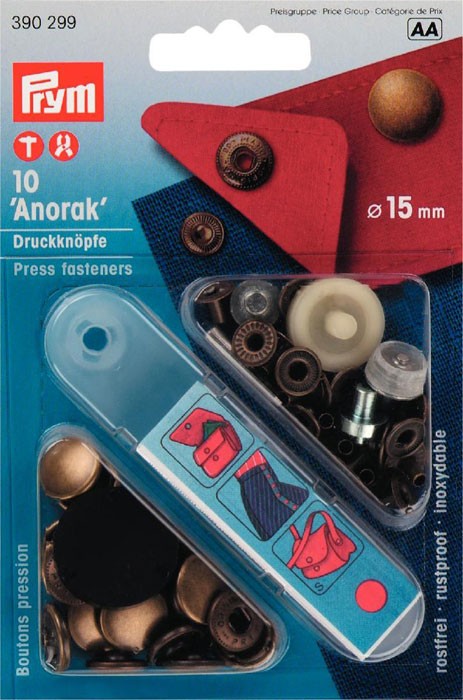 Prym 390299 Кнопки Анорак для тканей средней плотности