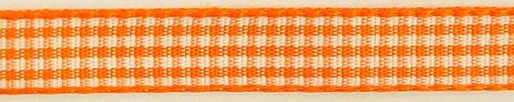 SAFISA 466-10мм-61 Лента с рисунком клетка, ширина 10 мм, цвет 61 - оранжевый