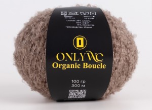 OnlyWe MBU04 Organic boucle Коричневая пряжа буклированная (2 шт)