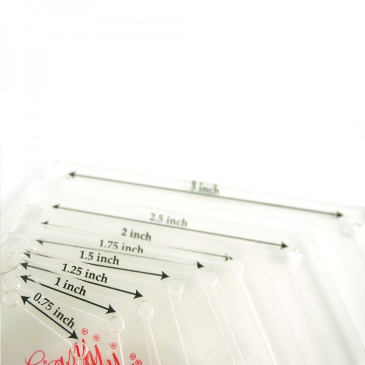 Hemline NL4160 Набор лекал для заготовок-шестигранников, 8 размеров