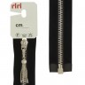 Riri 3551805/50/2110 Молния металлическая, разъемная, на бархатной тесьме, 6 мм, 50 см, черный