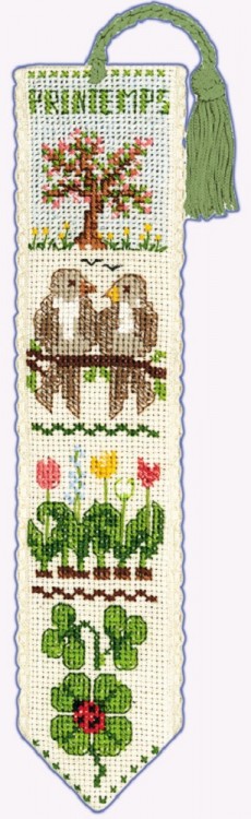 Набор для вышивания Le Bonheur des Dames 4532 Закладка "Marque Page Printemps (Весна)"