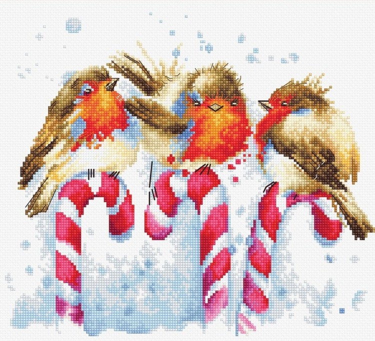 Набор для вышивания Luca-S B1154 Рождественские птицы