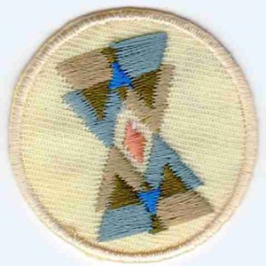 HKM 33294/1SB Термоаппликация "Button beige mit Azthekenmuster"