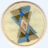 HKM 33294/1SB Термоаппликация "Button beige mit Azthekenmuster"