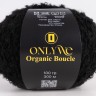 Пряжа для вязания OnlyWe MBU06 Organic boucle Чёрная пряжа буклированная (2 шт)