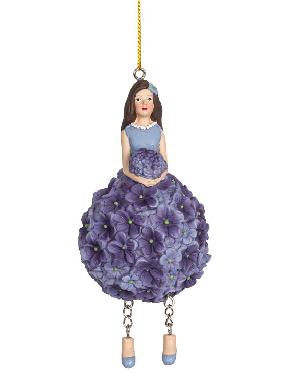 Fiebiger Floristik 850019-600 Фигурка декоративная, Blumenmadchen "Гортензия"