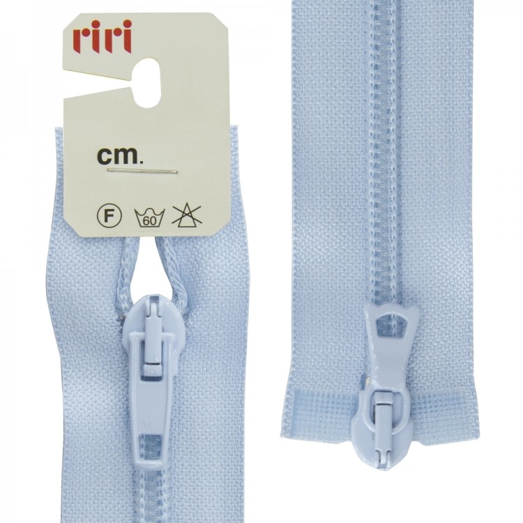 Riri 2519755/55/2637 Молния спираль, разъемная, 2 замка, 6 мм, 55 см, светло-голубой