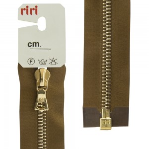 Riri 3503219/60/2223 Молния металлическая, разъемная, на атласной тесьме, 6 мм, 60 см, светло-коричневый