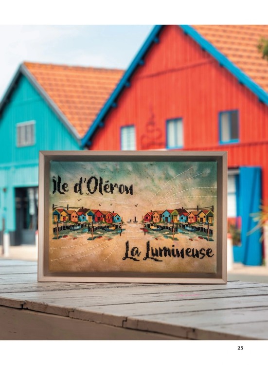 Французская вышивка крестом. Все оттенки океана Изабель Вотье (розовая)