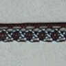 IEMESA 3155/R1 Мерсеризованное хлопковое кружево, ширина 13 мм, цвет коричневый со светло-голубым