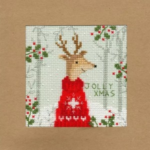 Bothy Threads XMAS12 Christmas Card – Xmas Deer (Рождественская открытка – Рождественский олень)
