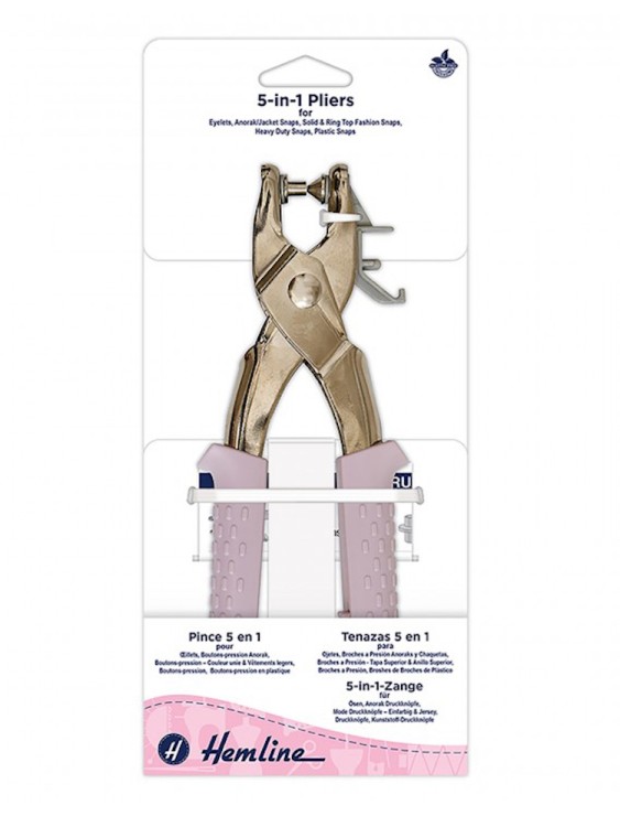 Hemline 4422 Набор инструментов для установки люверсов и кнопок 5 в 1