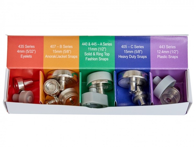 Hemline 4422 Набор инструментов для установки люверсов и кнопок 5 в 1