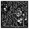 Stamperia KSTDQ77 Трафарет "Rose parfum manoscritto con rosa" серии Mix Media 3D эффект