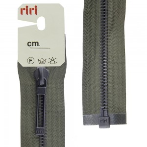 Riri 3054592/70/2816 Молния металлическая, разъемная, 6 мм, 70 см, темный хаки
