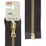 Riri 3503219/60/2226 Молния металлическая, разъемная, на атласной тесьме, 6 мм, 60 см, темный шоколад