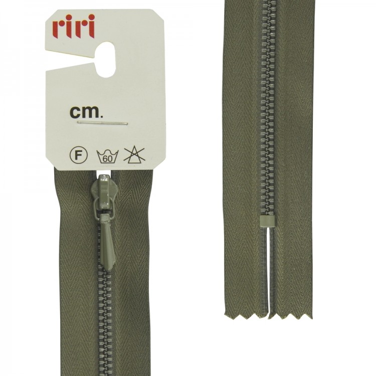 Riri 4301110/20/2827 Молния металлическая, неразъемная, крашеная, 3 мм, 20 см, хаки